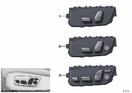 Conmutador ajuste del asiento conductor diagram for BMW 7 Series G12 725Ld