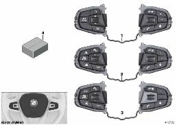 Przełącznik w kierownicy Sport diagram for BMW 7 Series G12 740iX