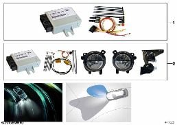 RETROFIT CORNERING LIGHT diagram for BMW 4 Series F33 425d