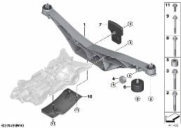 CROSS MEMBER, REAR DIFFERENTIAL diagram for BMW X1 F48 20dX
