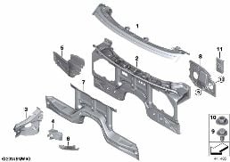 SPLASH WALL PARTS diagram for BMW X6 E71 M50dX