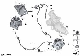 ENGINE SUSPENSION diagram for BMW 3 Series F30 LCI 318i
