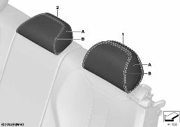 Individual Kopfstütze Leder hinten diagram for BMW X5 M F85 X5 M