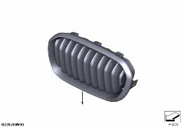 M PERFORMANCE FRONT ORNAMENTAL GRILLE diagram for BMW 1 Series F21 LCI 118i