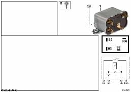 RELAY BATTERY DISCONNECTION diagram for BMW 3 Series E36 325i
