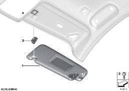SUN VISORS diagram for BMW 7 Series G12 750LdX