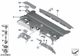 REAR WINDOW SHELF diagram for BMW 7 Series G12 750LdX