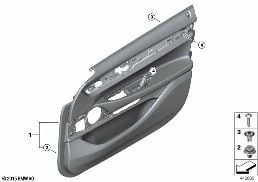 DOOR TRIM PANEL, FRONT diagram for BMW 7 Series G12 750LdX