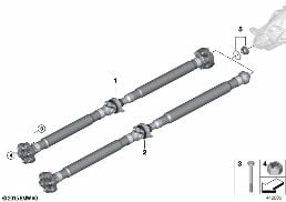 DRIVESHAFT / RECESSED NUT diagram for BMW 3 Series G21 Touring 320d