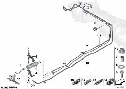 FUEL LINE / FUEL FILTER diagram for BMW 4 Series F32 LCI 430i