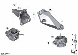 ENGINE SUSPENSION diagram for BMW 3 Series F34 GT LCI 320iX
