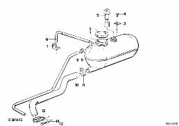 ถังพัก diagram for BMW 5 Series E28 520i