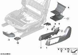 Habillages de siège avant électrique diagram for BMW 4 Series F33 LCI 430i