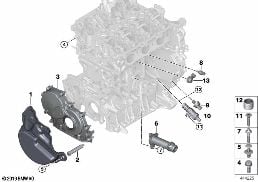 Pièces de bloc-moteur diagram for BMW 3 Series F31 LCI 318i