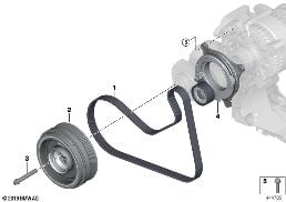 Entraînement diagram for BMW 3 Series F31 LCI 318i