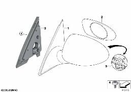 M Lusterko zewnętrzne diagram for BMW 5 Series E39 M5