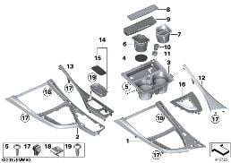 MOUNTING PARTS, CENTER CONSOLE diagram for BMW 2 Series F22 228i