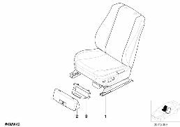 Complete stoel voor diagram for BMW 7 Series E38 735i