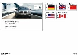 QUICK REFERENCE GUIDE FOR F10, F11, F18 diagram for BMW 5 Series F11 LCI 520d