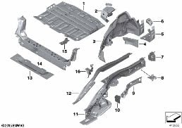 FLOOR PANEL TRUNK/WHEEL HOUSING REAR