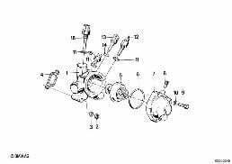COOLING SYSTEM-THERMOSTAT HOUSING diagram for BMW 3 Series E30 325e