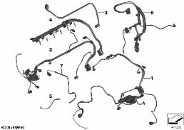 ENGINE WIRING HARNESS diagram for BMW X3 F25 28iX