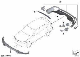 AERODYNAMIC COMPONENTS diagram for BMW X5 F15 25d