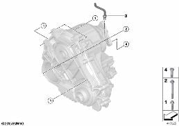 Sujeción del cambio / ventilación diagram for BMW 7 Series G11 LCI 740dX