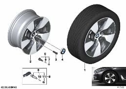 BMW LA WHEEL TURBINE STYLING 645 - 17''