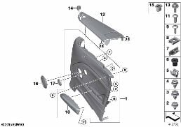 LATERAL TRIM PANEL REAR diagram for BMW 2 Series F23 LCI 218d