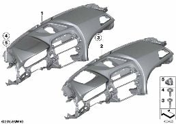 TRIM PANEL DASHBOARD diagram for BMW 6 Series F12 650iX