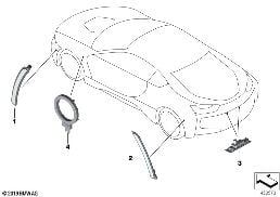 VARIOUS EXTERIOR LIGHTS diagram for BMW i8 I12 i8
