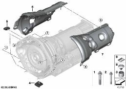 Pezzi di fissaggio del cambio diagram for BMW 5 Series G30 M550iX
