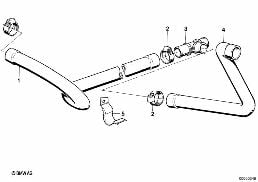 冷却系统水导向软管 diagram for BMW 5 Series E28 M535i