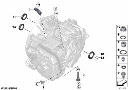 GA6F21AW MOUNTED PARTS/SEALS diagram for BMW i8 I12 i8
