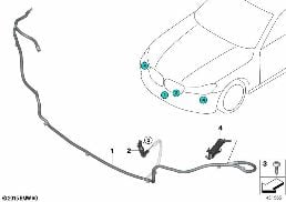 Piezas sueltas d.limpieza d.faros diagram for BMW 7 Series G12 725Ld