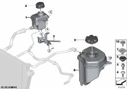 EXPANSION TANK diagram for BMW X6 M F86 X6 M
