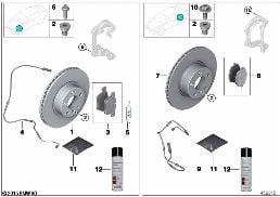 サービス ブレーキ diagram for BMW X3 F25 20dX