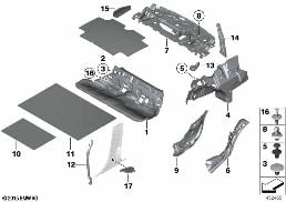 SOUND INSULATING REAR diagram for BMW 3 Series F30 335i