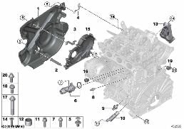 ENGINE BLOCK MOUNTING PARTS diagram for BMW X1L F49 X1 25LeX