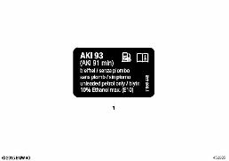 NOTICE LABEL FOR FUEL diagram for BMW 7 Series G12 725Ld