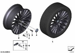 BMW LA WHEEL MULTI-SPOKE 629 - 21''