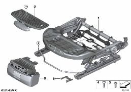 SEAT, FRONT, SEAT FRAME diagram for BMW X2 F39 18dX