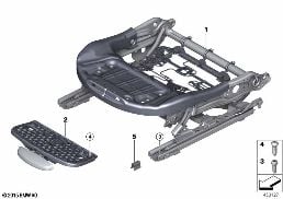 SEAT, FRONT, SEAT FRAME, ELECTRIC diagram for BMW X2 F39 18dX
