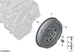 FLYWHEEL / TWIN MASS FLYWHEEL diagram for BMW 3 Series F30 LCI 340iX