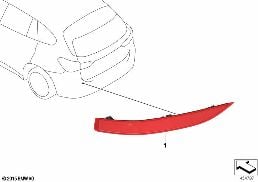 REFLECTOR diagram for BMW X1 F48 LCI 20i