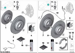 Σέρβις φρένων diagram for BMW 3 Series F80 M3 M3