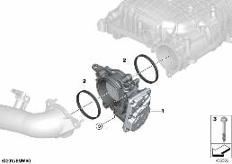 THROTTLE HOUSING ASSY diagram for BMW 3 Series G20 Sedan 330eX