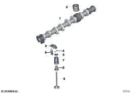 VALVE TIMING GEAR, CAMSHAFT, OUTLET diagram for BMW 7 Series G11 730i
