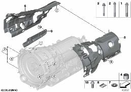 Κιβώτ.ταχυτήτ.βάση στερέωσ./πρόσθ.εξαρτ. diagram for BMW 3 Series F30 LCI 330e